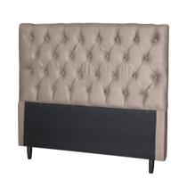 Cabeceira para Cama Queen Larissa Sued Taupe Cappucino IDF Decor Cabeceira para Cama Queen Larissa Sued Taupe Cappucino IDF Decor