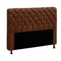 Cabeceira Para Cama Solteiro 90cm Fernanda Veludo Terracota