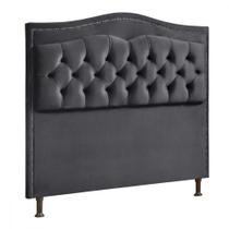 Cabeceira Para Cama Solteiro Box 90cm Holanda Veludo Chumbo