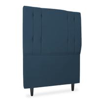 Cabeceira para Cama Solteiro Box Karine 90cm Veludo Azul Marinho Cabeceira para Cama Solteiro Box Karine 90cm Veludo Azul Marinho