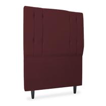 Cabeceira para Cama Solteiro Box Karine 90cm Veludo Bordô Cabeceira para Cama Solteiro Box Karine 90cm Veludo Bordô