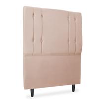 Cabeceira para Cama Solteiro Box Karine 90cm Veludo Rosa Cabeceira para Cama Solteiro Box Karine 90cm Veludo Rosa