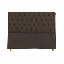 Cabeceira Paris Cama Box Casal 1,40 M Suede Marrom