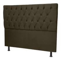 Cabeceira Paris Cama Box Casal Capitone Suede Castor 1,40 - D'Rost