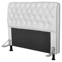 Cabeceira Paris Para Cama Box Casal 160 cm Paris material sintético Branco - JS Móveis Cabeceira Paris Para Cama Box Casal 160 cm Paris material sintético Branco - JS Móveis