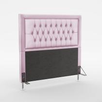 Cabeceira Pegasus 140 Decorativa de Cama Casal Z-021 Sued Rosa Bebê Aradecor Cabeceira Pegasus 140 Decorativa de Cama Casal Z-021 Sued Rosa Bebê Aradecor