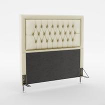 Cabeceira Pegasus 140 Modulada Estofada N-030 Veludo Bege Aradecor Cabeceira Pegasus 140 Modulada Estofada N-030 Veludo Bege Aradecor