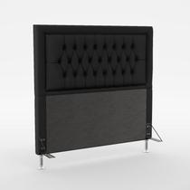 Cabeceira Pegasus 140 Para Cama de Casal Preto Aradecor