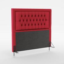 Cabeceira Pegasus 195 Para Cama King Sued Vermelho Aradecor