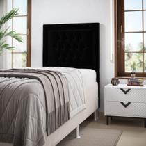 Cabeceira Pegasus 90 Modulada Estofada N-024 Veludo Preto Aradecor