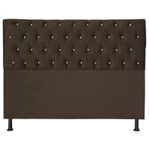 Cabeceira Pérola 100Cm Cama Box Solteiro Suede Marrom Claro