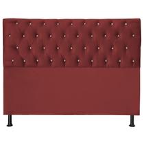 Cabeceira Pérola 100Cm P/ Cama Box Solteiro Suede Vermelho