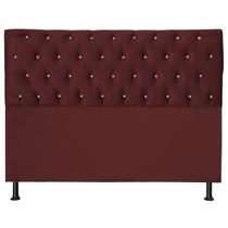 Cabeceira Pérola 160Cm Para Cama Box Queen Suede Marsala