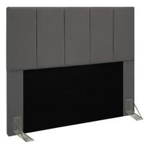 Cabeceira Perola Para Cama Box king 195 cm Suede Grafite - D'Rossi