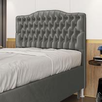 Cabeceira Pollux 140 para Cama Box de Casal N-023 Veludo Cinza Claro Aradecor Cabeceira Pollux 140 para Cama Box de Casal N-023 Veludo Cinza Claro Aradecor
