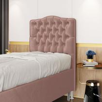 Cabeceira Pollux 90 Modulada Estofada N-031 Veludo Rosê Claro Aradecor