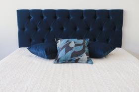 Cabeceira Premium Capitone King 1.95x60cm Azul Marinho