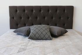 Cabeceira Premium Capitone King 1.95x60cm Cinza Escuro