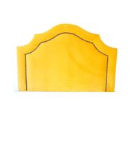 Cabeceira Provençal Solteiro Com Tachas Em Veludo Mostarda