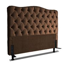 Cabeceira Queen 158 - Bello Box - Dunas Veludo Marrom Escuro Cabeceira Queen 158 - Bello Box - Dunas Veludo Marrom Escuro