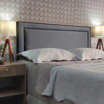 Cabeceira Queen 160 Cama Box Diamond 2 Sevilha Cinza Linho Com Pés RBL