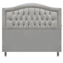 Cabeceira Queen 160 Cama Box Sophia Provençal Bege Suede Com Pés 120 Plus RBL