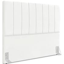 Cabeceira Queen 160cm Allia Suede Branco Rm Branco Cabeceira Queen 160cm Allia Suede Branco Rm Branco