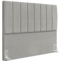 Cabeceira Queen 160cm Allia Suede Cinza Claro Rm Cinza Claro Cabeceira Queen 160cm Allia Suede Cinza Claro Rm Cinza Claro