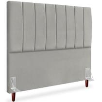 Cabeceira Queen 160cm Arlla Suede Cinza Claro Rm Cinza Claro Cabeceira Queen 160cm Arlla Suede Cinza Claro Rm Cinza Claro