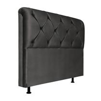 Cabeceira Queen 160cm Barbara Suede Preto ID Milani Store