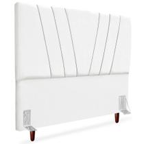 Cabeceira Queen 160cm Bell Suede Branco Rm Branco Cabeceira Queen 160cm Bell Suede Branco Rm Branco