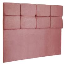 Cabeceira Queen 160cm Nina Suede Rosa SLK Decor