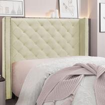 Cabeceira Queen 160cm Veludo Vicenza Bege Cabeceira Queen 160cm Veludo Vicenza Bege