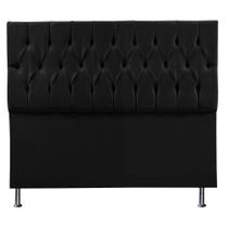 Cabeceira Queen 1,60m Madrid Suede Preto - Pallazio