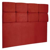 Cabeceira Queen 1,60m Nina Suede Vermelho - Pallazio