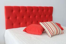 Cabeceira Queen 160x50cm Capitone Excelente Cor Vermelho - Jo Interiores