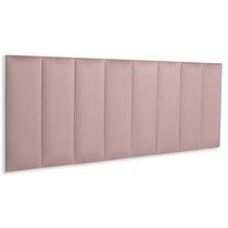 Cabeceira Queen 160x60 Estofada Cama Box Modulada Veludo Nude Rosado