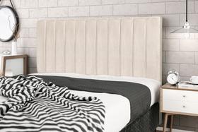Cabeceira Queen 1,64 Maite Cor Bege Fixação No Box Semi Frame Cama 1,58 Aconchego e Beleza Cabeceira Queen 1,64 Maite Cor Bege Fixação No Box Semi Frame Cama 1,58 Aconchego e Beleza