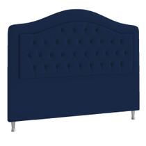 Cabeceira Queen Ághata P04 160 cm Suede Azul Marinho TCA 948 - Amarena Móveis