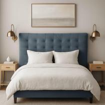 Cabeceira Queen Ana 160cm Veludo Premium Estofada para Cama Box