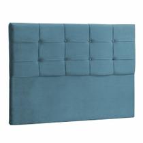 Cabeceira Queen Ana Luisa 160 CM Suede Azul Turquesa- D A Decor