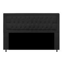 Cabeceira Queen Bianca 160 CM Suede Preto - D A Decor