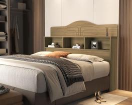 Cabeceira Queen Box com 3 Nichos Vivian Várias Cores MDF 158