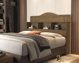 Cabeceira Queen Box com 3 Nichos Vivian Várias Cores MDF 158