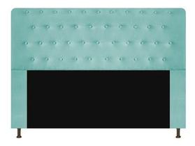 Cabeceira Queen Brenda 160 CM Suede Azul Turquesa- D A Decor