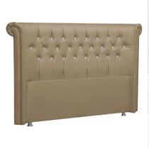 Cabeceira Queen Brescia P04 160 cm Suede Bege TCA 941 - Amarena Móveis