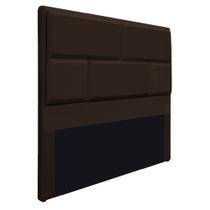 Cabeceira Queen Brick P02 160 cm para cama Box Sintético Marrom - Amarena Móveis