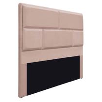 Cabeceira Queen Brick P02 160 cm para cama Box Suede Rosê - Amarena Móveis