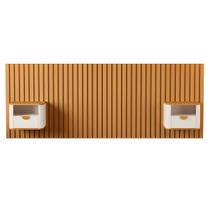 Cabeceira Queen Buriti 2 Gaveta Ripado Off White/Nature - Jb Bechara