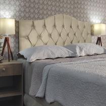 Cabeceira Queen Cama Box Botões Provençal Bege Suede Painel 60Cm Altura RBL Cabeceira Queen Cama Box Botões Provençal Bege Suede Painel 60Cm Altura RBL